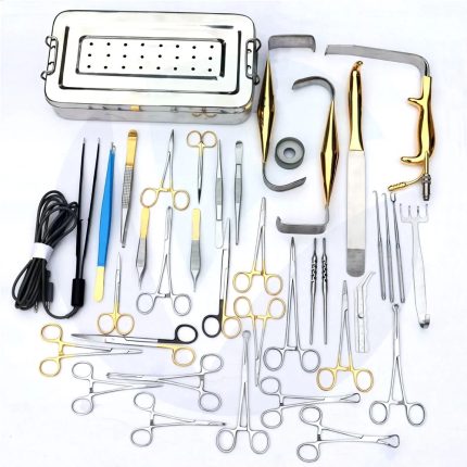High quality Tebbetts Breast Surgery Instruments Set of 43 PCs, Breast Augmentation Set GERMEN STAINLESS STEEL