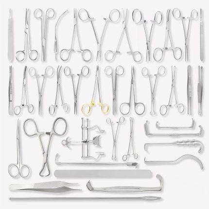 Comprehensive 57-Piece General Surgery Instrument Set Featuring Mayo Metzenbaum Crile Retractors Manual Autoclavable Reusable