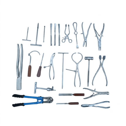Orthopedic Surgical Grade Stainless Steel Veterinary Bone Surgery Instruments Kit Satin Finish Autoclavable Reusable