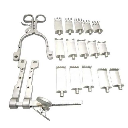 Dog Cervical Retractor Dental Surgical Instrument Set 17-Piece High Quality Metal Tools for Veterinary Surgery Hospital Use